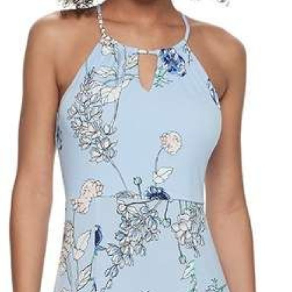 🌺NWOT🌺 Floral High Neck M Slit Maxi Dress